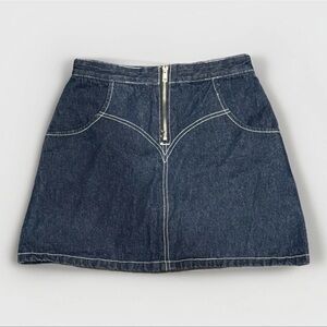 Six Crisp Days Denim Skirt Women M Western Cowgirl Festival Boho Jean